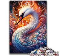 1000 Pieces Jigsaw Puzzle For Adults Teens Colourful Swans for Age 14+ Challenging To Complete But Fun And Humorous Great Gifts And Toys 50x75cm