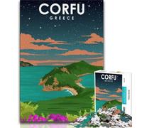 1000 Pieces Jigsaw Puzzle for Adults& Teens Corfu Enchanted Night,for Educational Game Challenge Toy Birthday Present,Gifts,Wall Art (38x26cm)