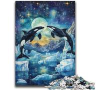 1000 Pieces Jigsaw Puzzle for Adults& Teens Cosmic Blue Whale Challenging Game And Family Play A Work of Art for Age 14 50X75CM