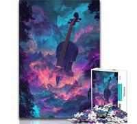 1000 Pieces Jigsaw Puzzle for Adults& Teens Cosmic Guitar Adult Jigsaw,Stress Reliever Difficult Challenge Secret Santa Gifts 38x26cm