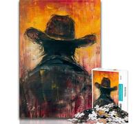1000 Pieces Jigsaw Puzzle for Adults& Teens Cowboy Hat,Challenging Game Toys for Is Ideal As A Gift for The Whole Family (75x50cm)