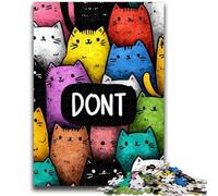 1000 Pieces Jigsaw Puzzle for Adults& Teens Cute Abstract Cat Adult Jigsaw,Stress Reliever Difficult Challenge Secret Santa Gifts (50x75cm)