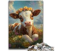 1000 Pieces Jigsaw Puzzle for Adults& Teens Cute Baby Calf 1000 Pieces for Adults,Challenging Game Toys Wall Decoration Unique Birthday And Xmas Gifts (38x26cm)