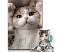 1000 Pieces Jigsaw Puzzle for Adults& Teens Cute Cat 1000 Pieces for Adults,Fun Games Wall Decoration Unique Birthday And Xmas Gifts (size 75x50cm)
