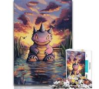 1000 Pieces Jigsaw Puzzle For Adults Teens Cute Dinosaur Adult Puzzles,with Matching Poster And Trivia Sheet for And Age 14 Years Up (size 75x50cm)