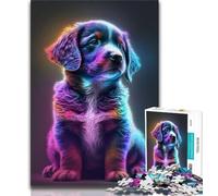 1000 Pieces Jigsaw Puzzle For Adults Teens Cute Rainbow Puppy Jigsaw,is Ideal As Gifts for The Whole Family Suitable for And 14 (size 75x50cm)