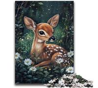 1000 Pieces Jigsaw Puzzle for Adults& Teens Cute Sika Deer 1000 Piece Jigsaw,Toys Educational Games Stress Relieving Unique Birthday And Gifts (38x26cm)