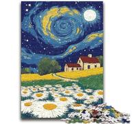 1000 Pieces Jigsaw Puzzle for Adults& Teens Dandelion Under The Night Sky Family Fun Games Gifts for Friends And Family for Age 14+ 26x38cm