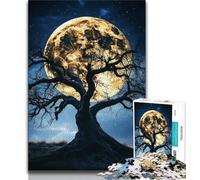 1000 Pieces Jigsaw Puzzle for Adults& Teens Dead Tree And Moon Teenager Jigsaw,Educational Family Game Suitable for Desktop Decoration (size 38x26cm)