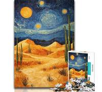 1000 Pieces Jigsaw Puzzle For Adults Teens Desert Night Sky 1000 Piece Puzzle,Educational Games Home Decoration Suitable for Desktop Decoration 26x38cm