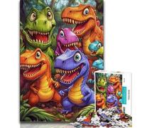 1000 Pieces Jigsaw Puzzle for Adults& Teens Dinosaur,Challenging To Complete But Fun And Humorous Unique Birthday And Gifts (38x26cm)