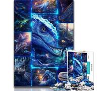 1000 Pieces Jigsaw Puzzle For Adults Teens Dinosaur Collage Adult Jigsaw,Family Activity Fun at Home Activities, Birthday Present,Travel Gifts (size 75x50cm)