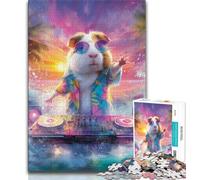 1000 Pieces Jigsaw Puzzle for Adults& Teens DJ Guinea Pig,Challenging To Complete But Fun And Humorous Birthday Present,Gifts,Wall Art 75x50cm
