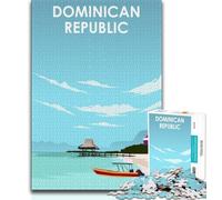 1000 Pieces Jigsaw Puzzle for Adults& Teens Dominican Republic,Educational Games Home Decoration Educational Game for Birthday,Chrismas (75x50cm)