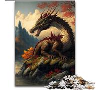 1000 Pieces Jigsaw Puzzle for Adults& Teens Dragon Asian, Toys Educational Games Stress Relieving Wall Decoration (Size 26x38cm)