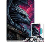 1000 Pieces Jigsaw Puzzle For Adults Teens Dragon Warrior,Family Game Stress Reliever Difficult Challenge Suitable for Couples 75x50cm