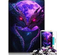 1000 Pieces Jigsaw Puzzle for Adults& Teens Dragons Under The Moon 1000 Piece Jigsaw,Challenging Game Gifts for Is Ideal As A Gift for The Whole Family 26x38cm