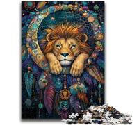 1000 Pieces Jigsaw Puzzle for Adults& Teens Dream Catcher Lion Educational Game Challenge Toy Wall Decoration Unique Birthday And Xmas Gifts 26x38cm