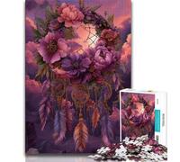 1000 Pieces Jigsaw Puzzle For Adults Teens Dream Catcher,Stress Reliever Difficult Challenge Every Piece Is Unique - Challenging Family Fun Game 38x26cm