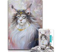 1000 Pieces Jigsaw Puzzle For Adults Teens Dreamy Maine Coon 1000 Piece Puzzle,Educational Toys & Games for Adults And Teenagers 26x38cm