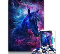 1000 Pieces Jigsaw Puzzle For Adults Teens Dreamy Purple Horse 1000 Piece Puzzle,Game Toys Every Piece Is Unique - Challenging Family Fun Game (size 75x50cm)