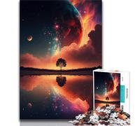 1000 Pieces Jigsaw Puzzle for Adults& Teens Dreamy Surreal Sunset Teenager Puzzles,Family Entertainment Toys with Matching Poster And Trivia Sheet (size 38x26cm)
