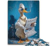 1000 Pieces Jigsaw Puzzle for Adults& Teens Duck on The Toilet 1000 Piece Puzzle,with Matching Poster And Trivia Sheet for Ages 14+ (38x26cm)