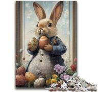 1000 Pieces Jigsaw Puzzle For Adults Teens Easter Bunny Rabbit Jigsaw,Learning Educational Toys Family Games Gifts for Friends And Family (50x75cm)