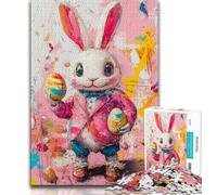 1000 Pieces Jigsaw Puzzle for Adults& Teens Easter Bunny Teenager Jigsaw,Classic Educational Games Beautiful Decoration (size 38x26cm)