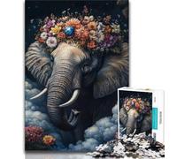 1000 Pieces Jigsaw Puzzle For Adults Teens Elephant,Educational Games Home Decoration Educational Game for Birthday,Chrismas (75x50cm)