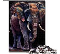 1000 Pieces Jigsaw Puzzle For Adults Teens Elephant Ink Painting, Suitable for Ages 14 And Up Home Decor Deal As Gifts for The Whole Family (Size 50x75cm)