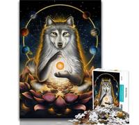 1000 Pieces Jigsaw Puzzle for Adults& Teens Enlightenment Polar Wolf 1000 Piece Puzzle,Challenging Family Activity Games DIY Toy for Home Wall Decor Gifts (size 38x26cm)