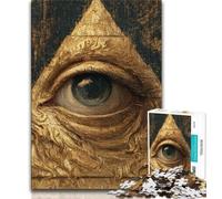 1000 Pieces Jigsaw Puzzle for Adults& Teens Eye of The Egyptian Pyramid Teenager Puzzles,Learning Educational Toys Family Games Unique Birthday And Gifts 75x50cm