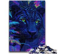 1000 Pieces Jigsaw Puzzle For Adults Teens Fantasy Black Panther Jigsaw,with Matching Poster And Trivia Sheet for And Age 14 Years Up (75x50cm)
