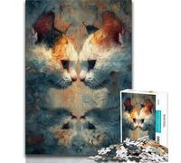 1000 Pieces Jigsaw Puzzle for Adults& Teens Fantasy Cat,Challenging To Complete But Fun And Humorous Unique Birthday And Gifts 38x26cm