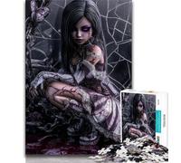 1000 Pieces Jigsaw Puzzle For Adults Teens Fantasy Dark Girl Jigsaw,Challenging Game Toys Wall Decoration Unique Birthday And Xmas Gifts (size 75x50cm)