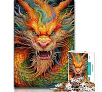1000 Pieces Jigsaw Puzzle for Adults& Teens Fantasy Flying Dragon Teenager Jigsaw,Classic Educational Games Beautiful Decoration (size 75x50cm)