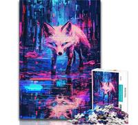 1000 Pieces Jigsaw Puzzle for Adults& Teens Fantasy Fox,Educational Games Home Decoration Educational Game for Birthday,Chrismas (38x26cm)