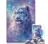 1000 Pieces Jigsaw Puzzle for Adults& Teens Fantasy Snow Leopard Teenager Puzzles,Educational Games Home Decoration Suitable for Desktop Decoration (size 75x50cm)