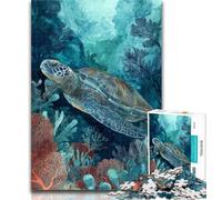 1000 Pieces Jigsaw Puzzle For Adults Teens Fantasy Turtle 1000 Pieces for Teenagers,Stress Reliever Difficult Challenge Home Decoration Toys 50x75cm