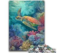 1000 Pieces Jigsaw Puzzle For Adults Teens Fantasy Turtle Puzzles for Adults,Stress Reliever Staycation Kill Time Wishlist with Santa Claus (38x26cm)