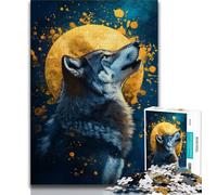 1000 Pieces Jigsaw Puzzle for Adults& Teens Fantasy Wolf 1000 Pieces for Adults,Birthday Present, Gifts, Wall Art for Age 14 Years Up (size 75x50cm)