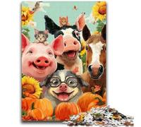 1000 Pieces Jigsaw Puzzle For Adults Teens Farm Animals Learning Educational Toys Fun at Home Activities, Birthday Present,Travel Gifts 50x75cm