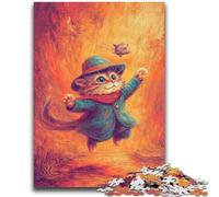 1000 Pieces Jigsaw Puzzle for Adults& Teens Farm Cat Stress Reliever Difficult Challenge Deal As Gifts for The Whole Family 26x38cm