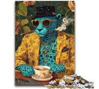 1000 Pieces Jigsaw Puzzle for Adults& Teens Fashion Leopard Help The Brain Exercise Addictive Toys to Cultivate Patience Gift For Birthdays 26x38cm