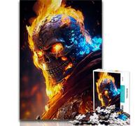 1000 Pieces Jigsaw Puzzle for Adults& Teens FIRE DEMON Teenager Puzzles,Family Entertainment Toys with Matching Poster And Trivia Sheet (size 75x50cm)