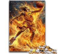 1000 Pieces Jigsaw Puzzle For Adults Teens Flame Basketball Family Entertainment Toys Educational Game for Birthday, Chrismas for Ages 14+ 50x75cm