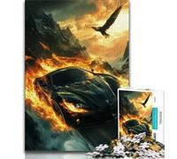 1000 Pieces Jigsaw Puzzle For Adults Teens Flame Sports Car Teenager Jigsaw,Classic Educational Games Beautiful Decoration 38x26cm