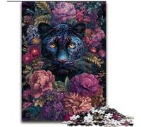 1000 Pieces Jigsaw Puzzle For Adults Teens Floral Black Panther Decompressing Intellectual Educational Toy Suitable for Desktop Decoration (size 26x38cm)