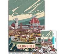 1000 Pieces Jigsaw Puzzle for Adults& Teens Florence,Toys Educational Games Stress Relieving Unique Birthday And Gifts (75x50cm)
